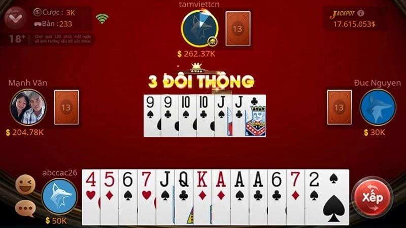 Bạn cần phải có ít nhất 2 đôi thông để chặn tứ quý 