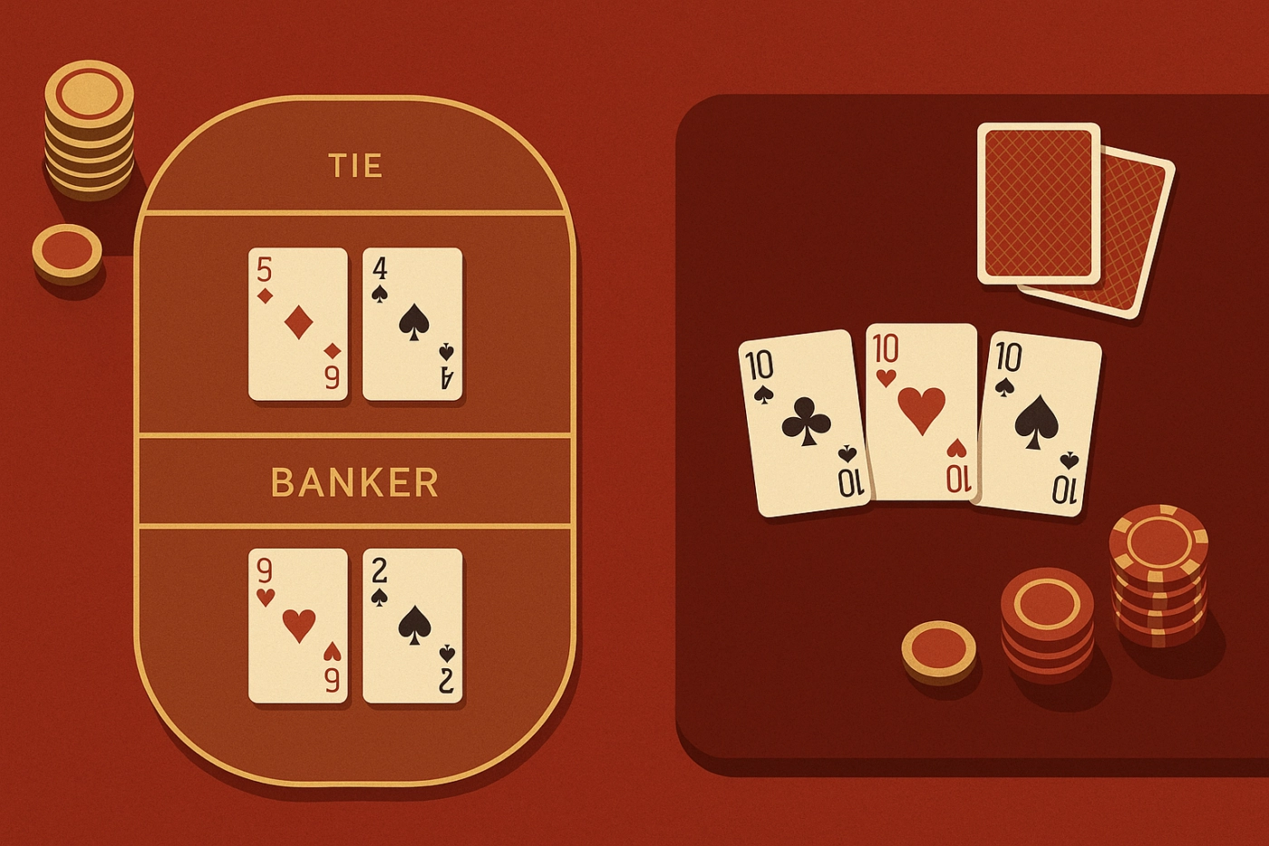 So sánh bàn chơi Baccarat và Poker trong sòng bài