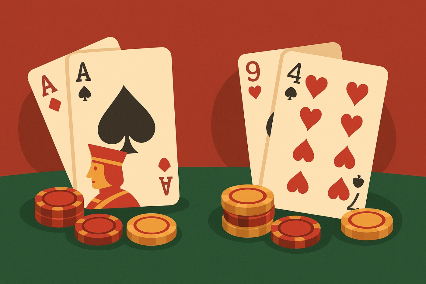 Bai va chip cua Xi Dach va Baccarat the hien su khac biet hai tro choi